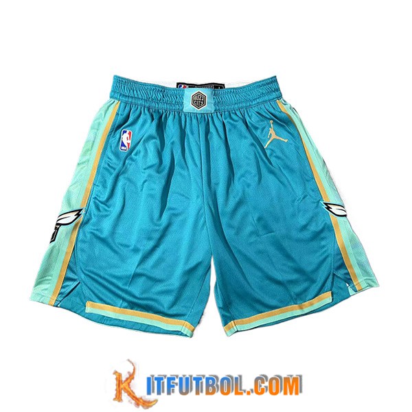Cortos NBA Charlotte Hornets 2023/24 Azul/Verde -02