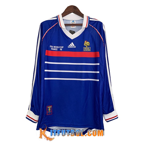 Camisetas De Futbol Francia Retro Primera Manga Largas 1998
