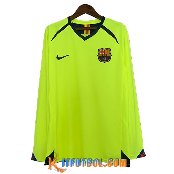 Camisetas De Futbol FC Barcelona Retro Segunda Manga Largas 2005/2006