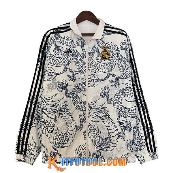 Rompevientos Real Madrid Negro/Blanco 2023/2024