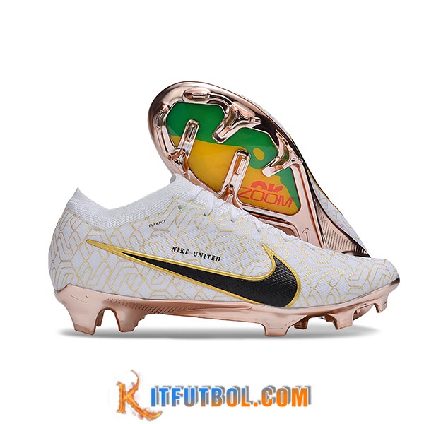 Nike Botas De Fútbol AIR Zoom Mercurial Vapor 15 Elite XXV FG NU Blanco/Negro/Naranja