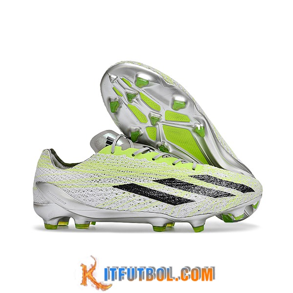 Adidas Botas De Fútbol CRAZYFAST STRUNG+ FG BOOTS Gris/Blanco/Verde