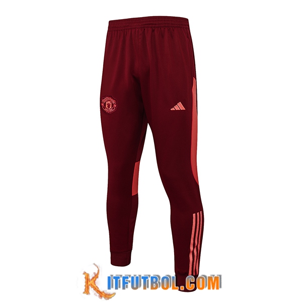 Pantalon Entrenamiento Manchester United Rojo/Naranja 2023/2024