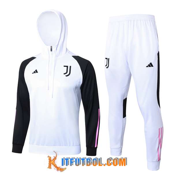 Chaqueta Con Capucha Chandal Juventus Blanco/Negro/Rosa 2023/2024 -02