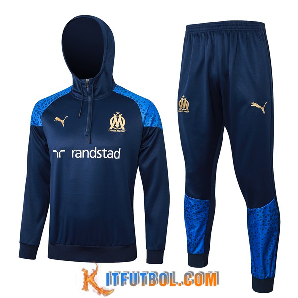 Chaqueta Con Capucha Chandal Marsella Azul marino 2023/2024