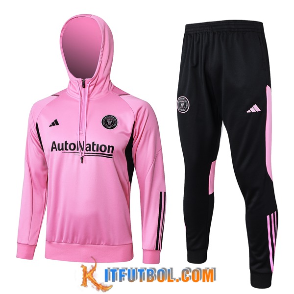 Chaqueta Con Capucha Chandal Inter Miami CF Rosa/Negro 2023/2024