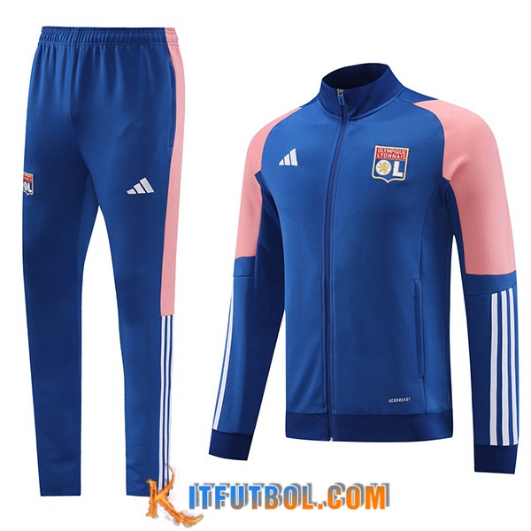 Chandal Equipos De Futbol Chaquetas lyon Azul/Rosa 2023/2024