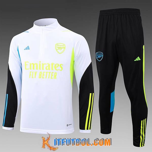 Chandal Equipos De Futbol Arsenal Ninos Blanco/Negro/Amarillo 2023/2024