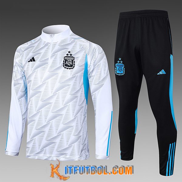 Chandal Equipos De Futbol Argentina Ninos Blanco/Gris/Azul/Negro 2023/2024 -02