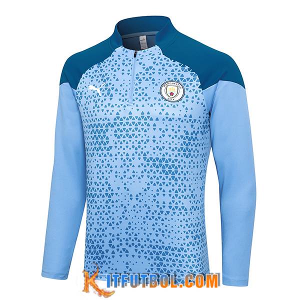 Sudadera De Entrenamiento Manchester City Azul Claro 2023/2024 -03