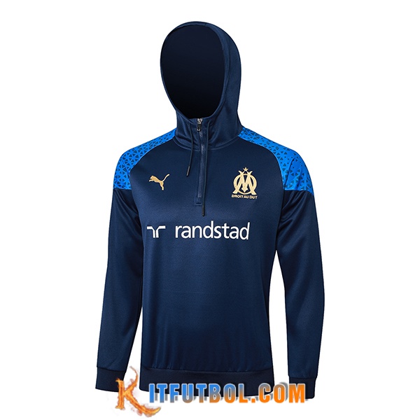 Sudadera De Entrenamiento Capucha Marsella Azul marino 2023/2024