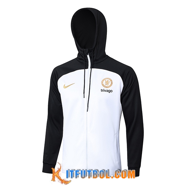 Chaqueta Con Capucha FC Chelsea Blanco/Negro 2023/2024