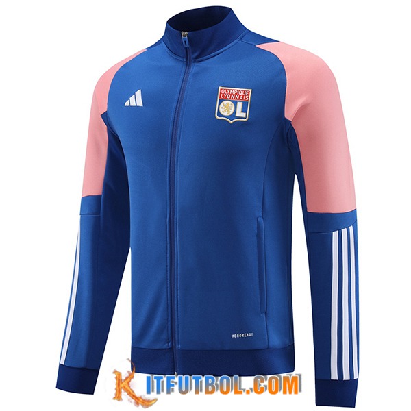 Chaquetas Futbol lyon Azul/Rosa 2023/2024