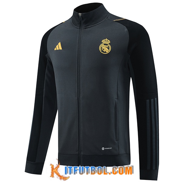 Chaquetas Futbol Real Madrid Gris Oscuro 2023/2024 2023/2024