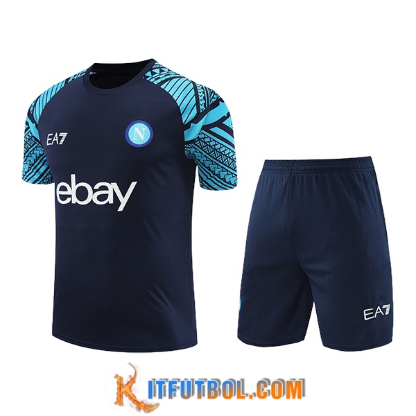 Camiseta Entrenamiento + Cortos SSC Napoli Azul Oscuro 2024/2025