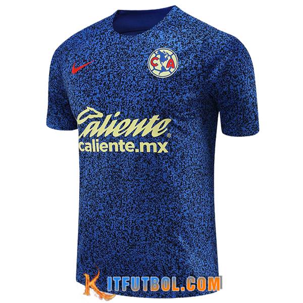 Camiseta Entrenamiento Club America Azul/Negro/Verde 2024/2025