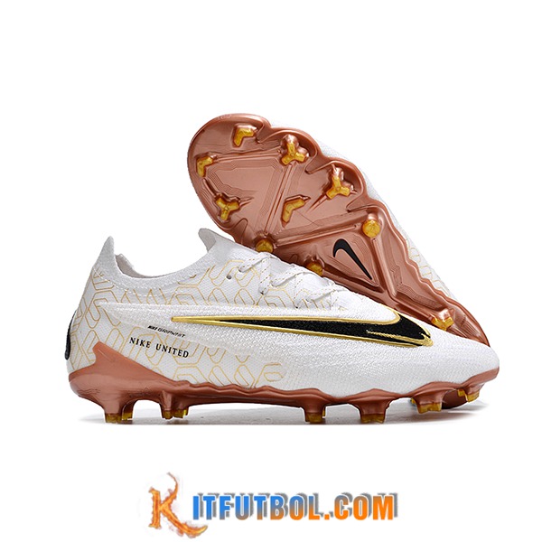 Nike Botas De Fútbol Phantom GX Elite FG Blanco/Negro/Marrón