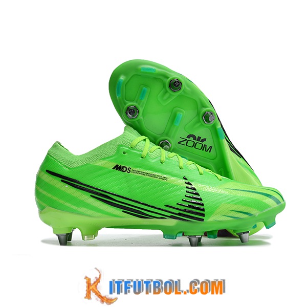 Nike Botas De Fútbol Air Zoom Mercurial Vapor XV Elite SG Verde/Negro -02