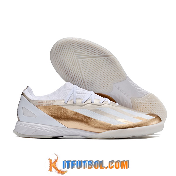 Adidas Botas De Fútbol X CRAZYFAST.1 IC BOOTS Blanco/Marrón
