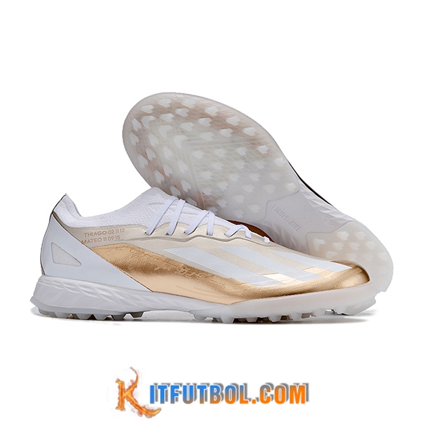 Adidas Botas De Fútbol X CRAZYFAST.1 TF BOOTS Blanco/Marrón