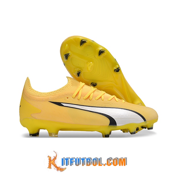 PUMA Botas De Fútbol Ultra Ultimate FG Amarillo/Blanco/Negro