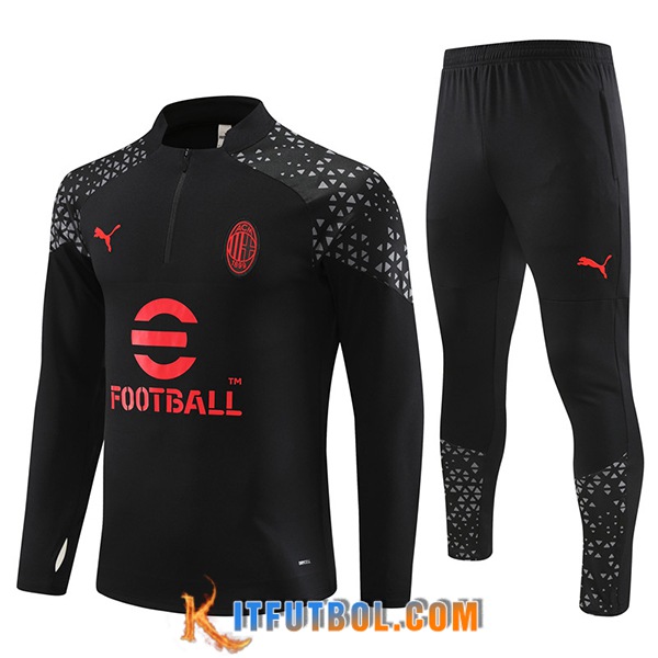 Chandal Equipos De Futbol AC Milan Negro/Rojo 2023/2024