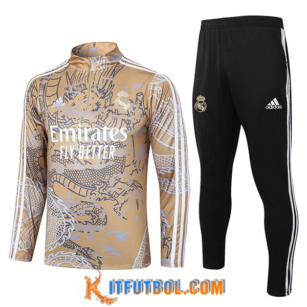 Chandal Equipos De Futbol Real Madrid Marrón/Gris/Blanco 2023/2024