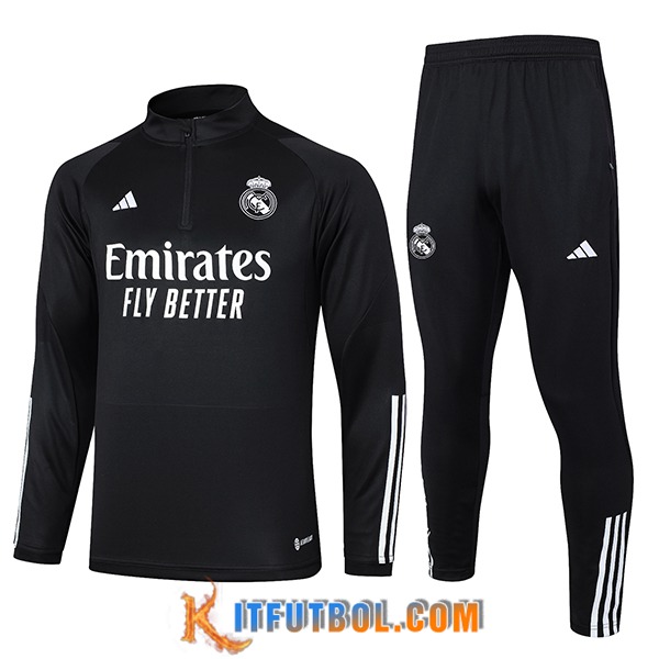 Chandal Equipos De Futbol Real Madrid Negro/Blanco 2023/2024