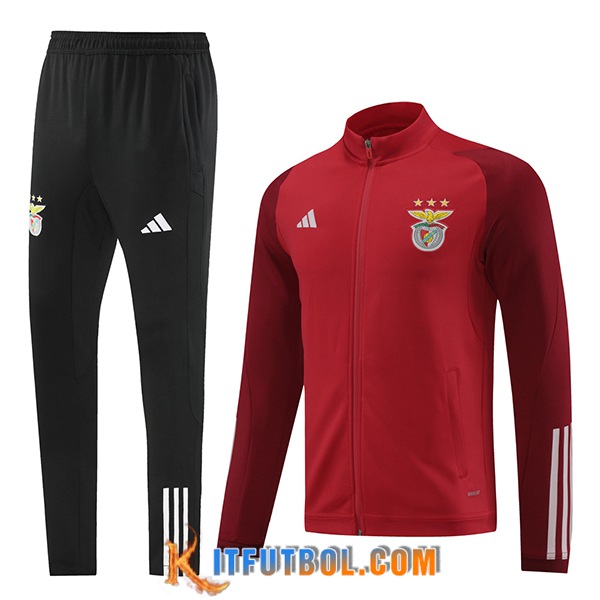 Chandal Equipos De Futbol Chaquetas Futbol Benfica Rojo/Negro 2023/2024