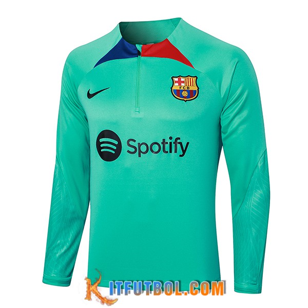Sudadera De Entrenamiento FC Barcelona Verde 2023/2024 -03