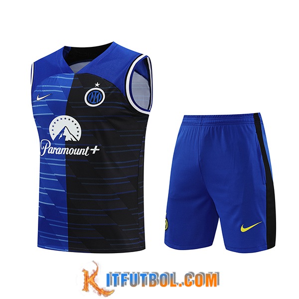 Camiseta Entrenamiento sin mangas + Cortos Inter Milan Azul/Negro 2024/2025