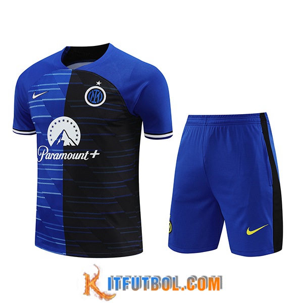 Camiseta Entrenamiento + Cortos Inter Milan Azul/Negro 2024/2025