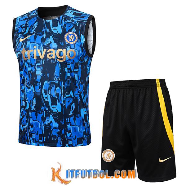 Camiseta Entrenamiento sin mangas + Cortos FC Chelsea Azul/Negro 2024/2025