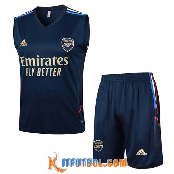Camiseta Entrenamiento sin mangas + Cortos Arsenal Azul Oscuro 2024/2025