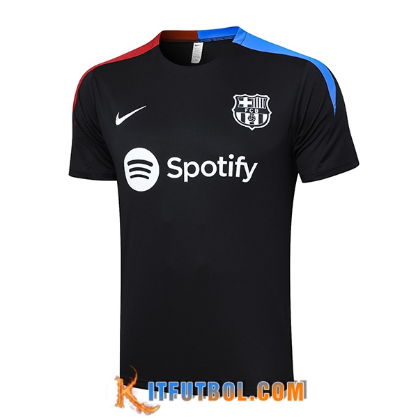 Camiseta Entrenamiento FC Barcelona Negro/Azul/Rojo 2024/2025