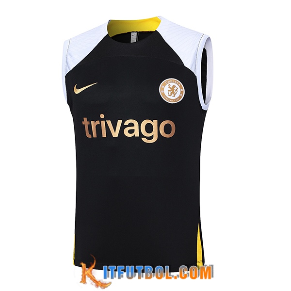 Chalecos De Futbol FC Chelsea Blanco/Negro/Amarillo 2024/2025