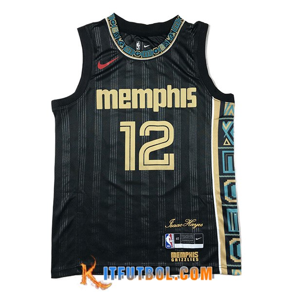 Camisetas Memphis Grizzlies (MORANT #12) 2024/25 Negro/Marrón