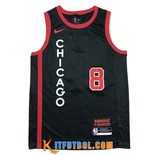 Camisetas Chicago Bulls (LAVINE #8) 2024/25 Negro/Rojo