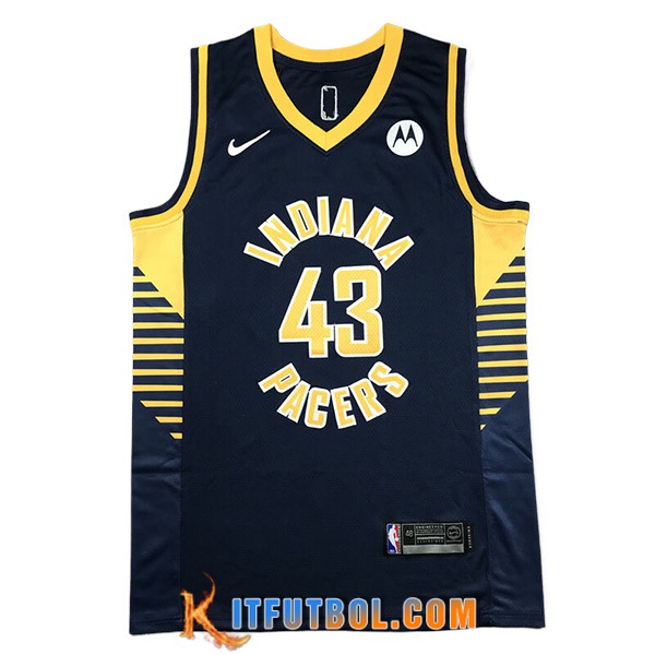 Camisetas Indiana Pacers (SIAKAM #43) 2024/25 Negro/Amarillo/Azul