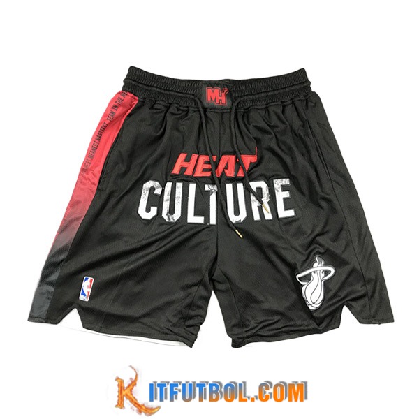 Cortos NBA Miami Heat 2024/25 Negro/Rojo