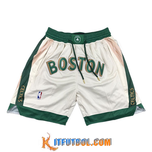 Cortos NBA Boston Celtics 2024/25 Beige/Verde