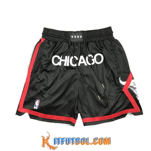Cortos NBA Chicago Bulls 2024/25 Negro/Rojo/Blanco