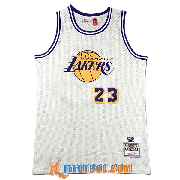 Camisetas Los Angeles Lakers (JAMES #23) 2024/25 Blanco/Amarillo/Azul