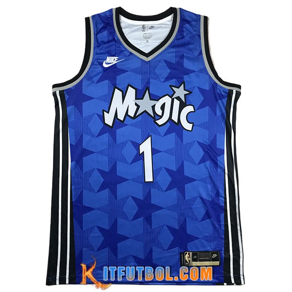 Camisetas Orlando Magic (McGRADY #1) 2024/25 Azul/Negro/Blanco