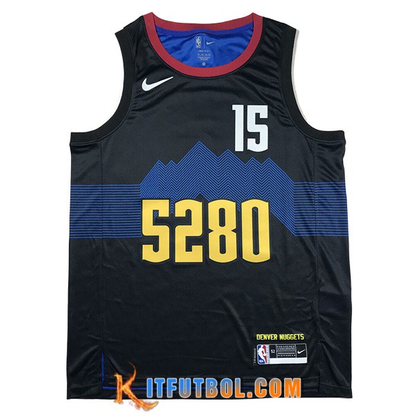 Camisetas Denver Nuggets (JOKIĆ #15) 2024/25 Negro/Azul