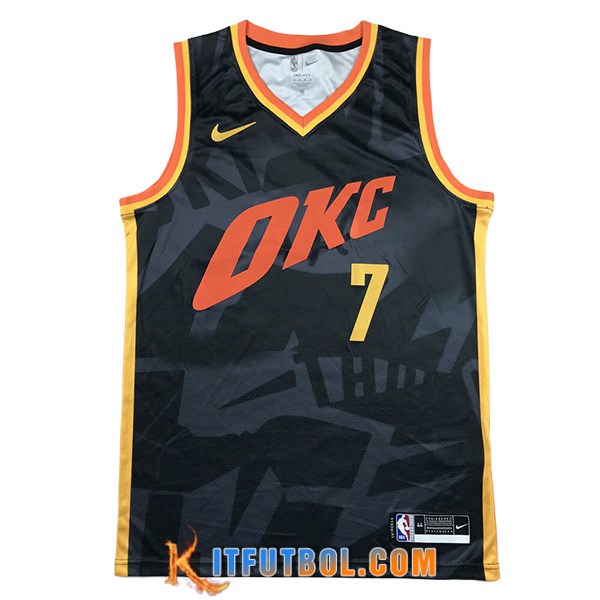 Camisetas Oklahoma City Thunder (HOLMGREN #7) 2024/25 Negro/Rojo/Amarillo