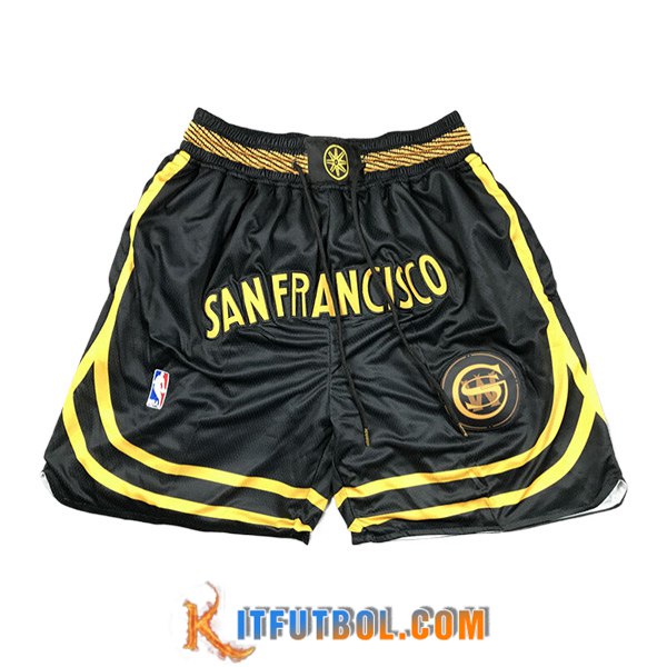 Cortos NBA Golden State Warriors 2024/25 Negro/Amarillo