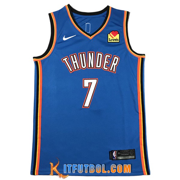Camisetas Oklahoma City Thunder (HOLMGREN #7) 2024/25 Azul/Naranja