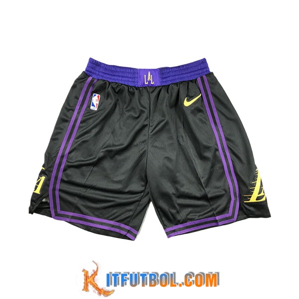 Cortos NBA Los Angeles Lakers 2024/25 Negro/Violeta/Amarillo