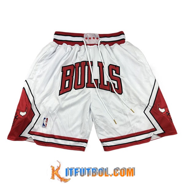 Cortos NBA Chicago Bulls 2024/25 Blanco/Rojo